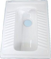 Kerafina Squat Toilet with Floor Trap White