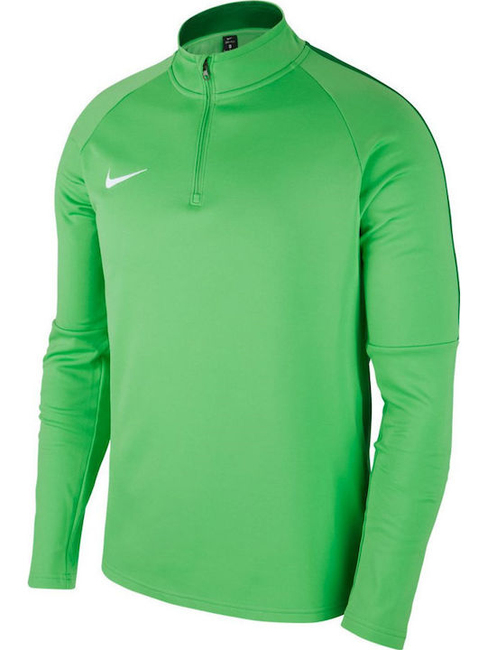 Nike Dry Academy 18 Drill Ανδρική Μπλούζα Dri-Fit με Φερμουάρ Μακρυμάνικη Πράσινη