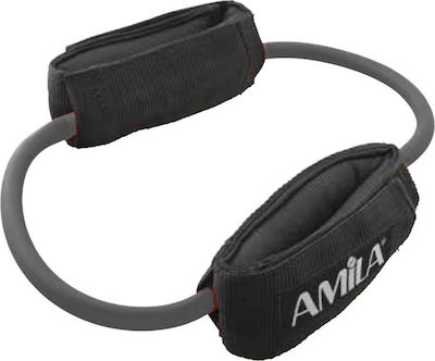 Amila Ankle Tube Bandă de rezistență pentru exerciții Circular Lifebuoy Foarte Dur cu mânere Negru