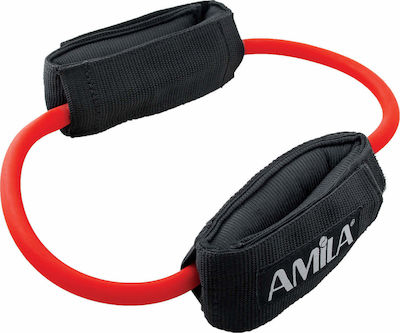 Amila Ankle Tube Resistance Tubing Loop Band Hard with Handles Red