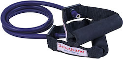 Sanctband Λάστιχο Γυμναστικής Σωληνωτό Πολύ Σκληρό με Λαβές Μωβ 1.2m