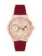 Reina Fere Amphitrite Watch with Red Leather Strap