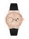 Reina Fere Amphitrite Watch Chronograph with Black Leather Strap