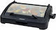 Beper Tabletop Electric Grill Smooth and Ribbed Plate 2200W with Lid and Adjustable Thermostat 39cmx29cmcm