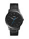 Fossil The Minimalist 44mm 5ATM Ανδρικό Ρολόι 44mm Μπαταρίας με Μαύρο Μεταλλικό Μπρασελέ