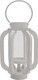 Inart Wooden Lantern White 26x26x40cm