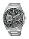 Citizen Eco-Drive Ανδρικό Ρολόι 45mm Eco - Drive με Ασημί Μεταλλικό Μπρασελέ
