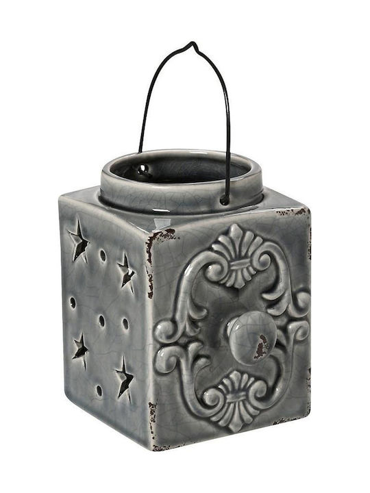 Espiel Lantern Ceramic Tabletop Gray 11.5x9.5x10.5εκ. 1pcs