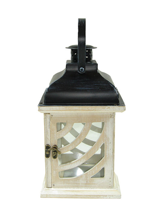 Keskor Lantern Wooden 13.5x13.5x24εκ. 1pcs