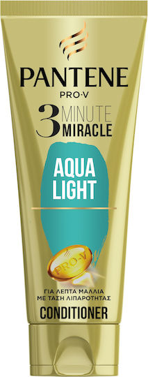 Pantene Pro-V 3 Minute Miracle Aqua Light Conditioner Ενυδάτωσης για Όλους τους Τύπους Μαλλιών 200ml