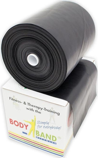 Body Concept Body Band - Πολύ Σκληρό Ελαστικός Ιμάντας Γυμναστικής Πολύ Σκληρός Μαύρος 25m