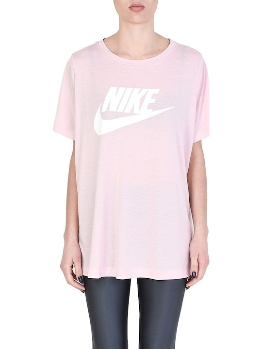 Nike Essential HBR Plus T Shirt Damen Sportlich Bluse Kurzärmelig Rosa