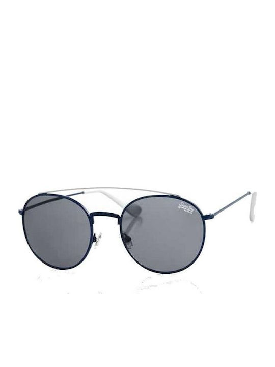 Superdry Men's Sunglasses with Navy Blue Metal Frame