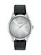 Sixties Watch Battery with Black Leather Strap SL-02-1