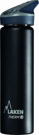 Laken Jannu Thermo Ανακυκλώσιμο Μπουκάλι Θερμός Ανοξείδωτο BPA Free 750ml Μαύρο με Επιστόμιο