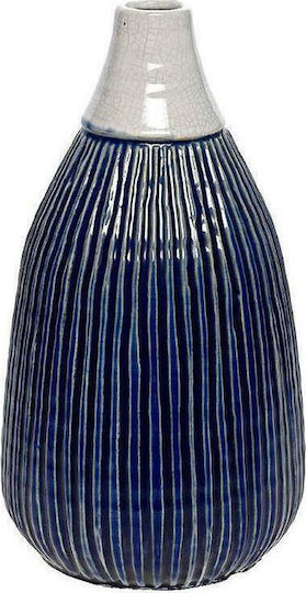 Inart Βάζο Κεραμικό Μπλε Φ17xΥ32cm Inart Βάζο Κεραμικό Μπλε Φ17xΥ32cm