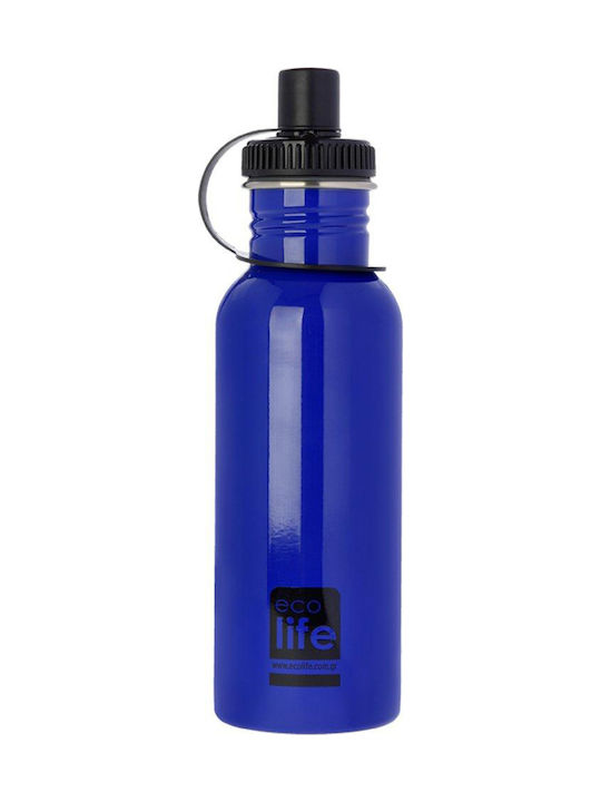 Ecolife Sport Stainless Steel Water Bottle 600ml Blue
