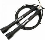 Toorx Wire / PVC Adjustable Jump Rope with Ball Bearings Black AHF-086