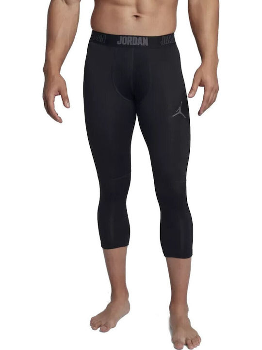Jordan 23 Alpha Dry 3/4 Tights Men's Sports Capri Leggings Black