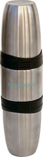 Campcool Two Bottle Thermos Stainless Steel 1lt Silver with Cap-Cup