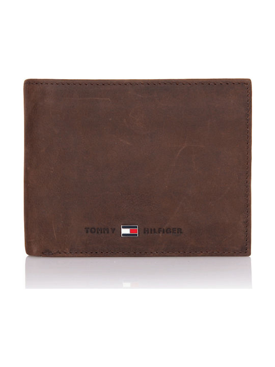 Tommy Hilfiger Leather Flap Δερμάτινο Ανδρικό Πορτοφόλι Καφέ