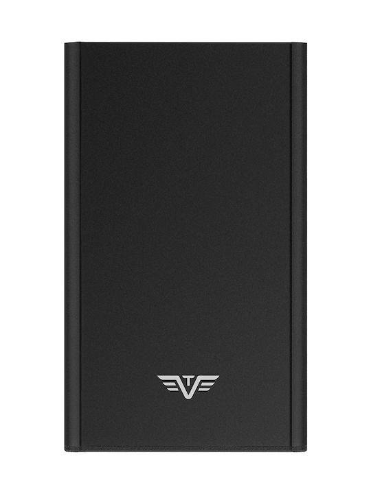 Click & Slide Ανδρικό Πορτοφόλι Rfid με RFID και Μηχανισμό Slide Μαύρο
