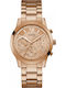 Guess Women's Watch Chronograph with Pink Gold Metal Bracelet