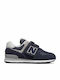 574 Classic Kids Sneakers with Scratch Navy Blue