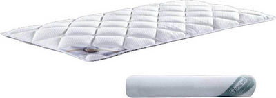 Woodwell Super-Double Quilted Mattress Cover with Elastic Straps White 160x200cm