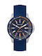 Nautica Jones Beach Watch Battery with Blue Rubber Strap