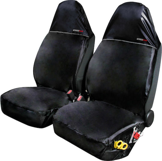 Lampa Waterproof Front Car Seat Covers 2 Pieces Polyester Protector-Plus Black
