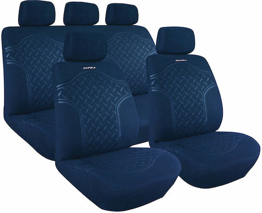 Lampa Car Cover Set 9pcs Velvet Kupra Blue