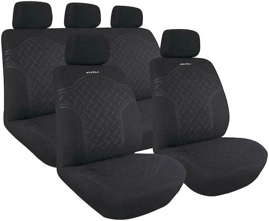 Lampa Car Cover Set 9pcs Velvet Kupra Black