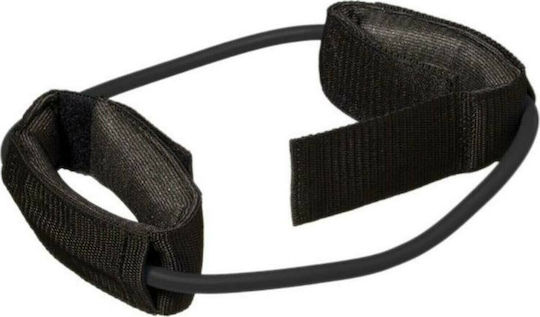 Lowenstein Exercise Tube With Hard Cuff Resistance Band Tubing Loop Hard / Moderate with Handles Blue 0.45m