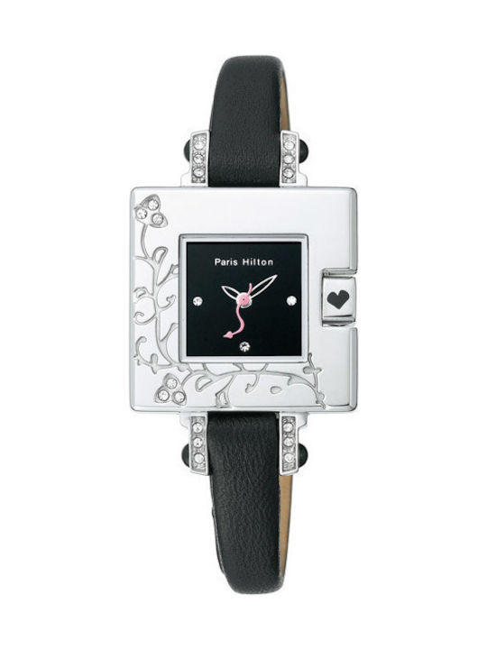 Paris Hilton Watch with Black Leather Strap 138.4308.99