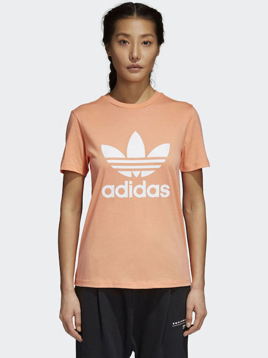 Adidas Trefoil Tee Damen Sport T-Shirt Rosa