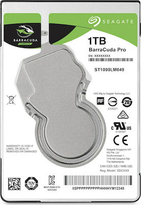 Seagate Barracuda Pro 1TB HDD Hard Drive 2.5" SATA III 7200rpm with 128MB Cache for Desktop / Laptop / PS4