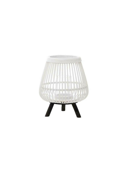 Inart Tabletop Bamboo Lantern White 22x28x27.5cm