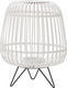 Inart Tabletop Wooden Lantern White 30x30x36.5cm