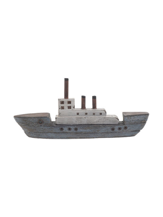 Inart Wooden Miniature Ship 25x4x10cm