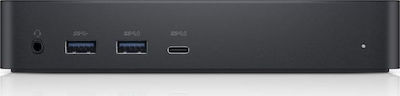 Dell D6000 USB-A Docking Station με HDMI/DisplayPort 4K PD Ethernet και συνδεση 3 Οθονών Μαύρο