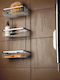 Sanco A3-005 00005-A03 Montat pe perete Raft Baie Inox cu 3 Rafturi 26.5x12.5x51cm Argintie