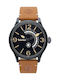 Timberland Hollage Watch Chronograph Battery with Brown Leather Strap