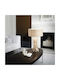 Ideal Lux Driftwood Wood Vintage Table Lamp for Socket E27 with Beige Shade and Base