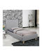 Morisson Pat Single Gri pentru Saltea 90x190cm