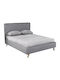 Morisson Κρεβάτι Διπλό Επενδυμένο με Ύφασμα Γκρι για Στρώμα 140x190cm