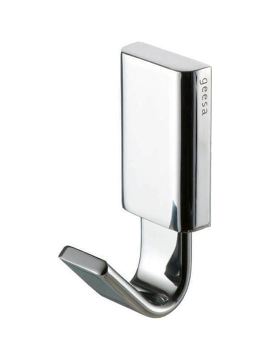 Geesa AIM Single Wall-Mounted Bathroom Hook Silver