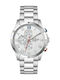 Men's Watch 43mm Chronograph Battery with Silver Stainless Steel Bracelet