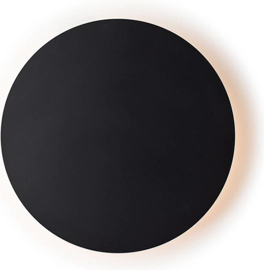 Aca Eclipse Modern Lamp Wall with Integrated LED and Warm White Light Black 30x3.6cm
