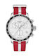 Tissot Quickster Cronograf NBA Atlanta Hawks Ceas Bărbați 42mm Cronograf Baterie cu Cureaua Textilă Roșie